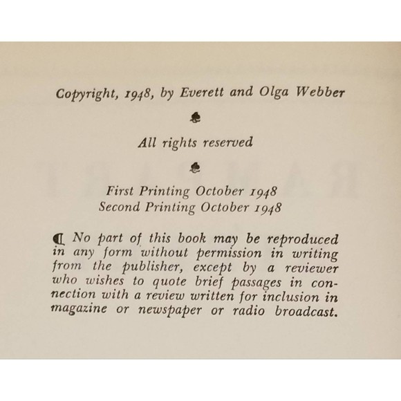 1948 Rampart Street By Everett & Olga Webber Vintage Hardcover Book 2nd Printing - Picture 4 of 4